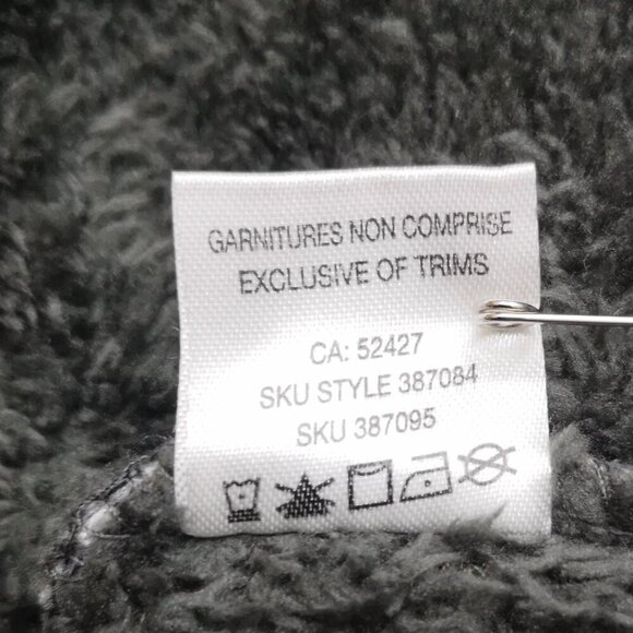 Mountain Ridge Men's Size 3XL Faux Fur Lined Grey Full Zip Jacket with Hood - Picture 5 of 9